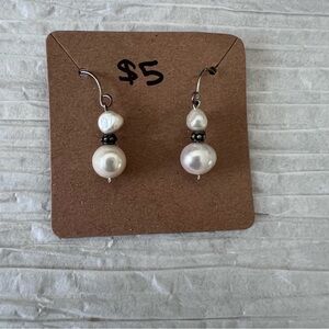 Pearl Dangly Earrings